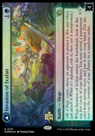 Invasion of Ixalan // Belligerent Regisaur [March of the Machine Prerelease Promos] - Trinity Hobby