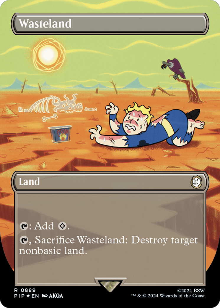 Wasteland (Borderless) (Surge Foil) [Fallout] - Trinity Hobby