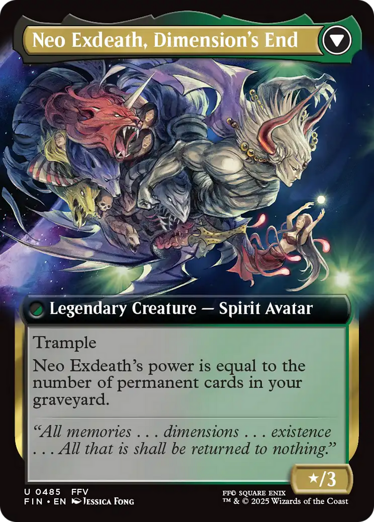 Exdeath, Void Warlock // Neo Exdeath, Dimension's End  [Foil]  (FIN-485) - [FINAL FANTASY]: (Extended Art) - Trinity Hobby