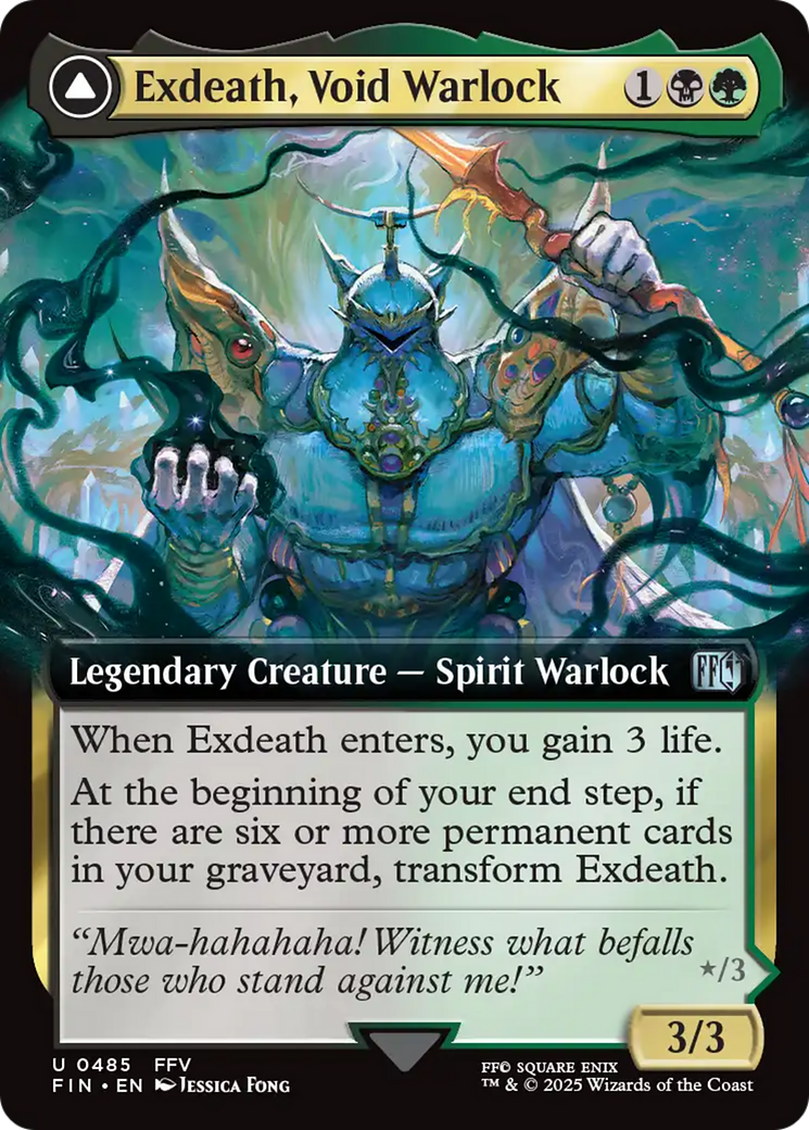 Exdeath, Void Warlock // Neo Exdeath, Dimension's End  [Foil]  (FIN-485) - [FINAL FANTASY]: (Extended Art) - Trinity Hobby
