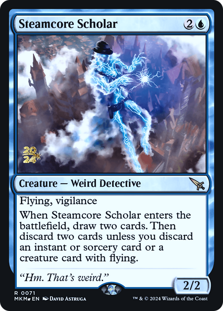 Steamcore Scholar [Murders at Karlov Manor Prerelease Promos] - Trinity Hobby