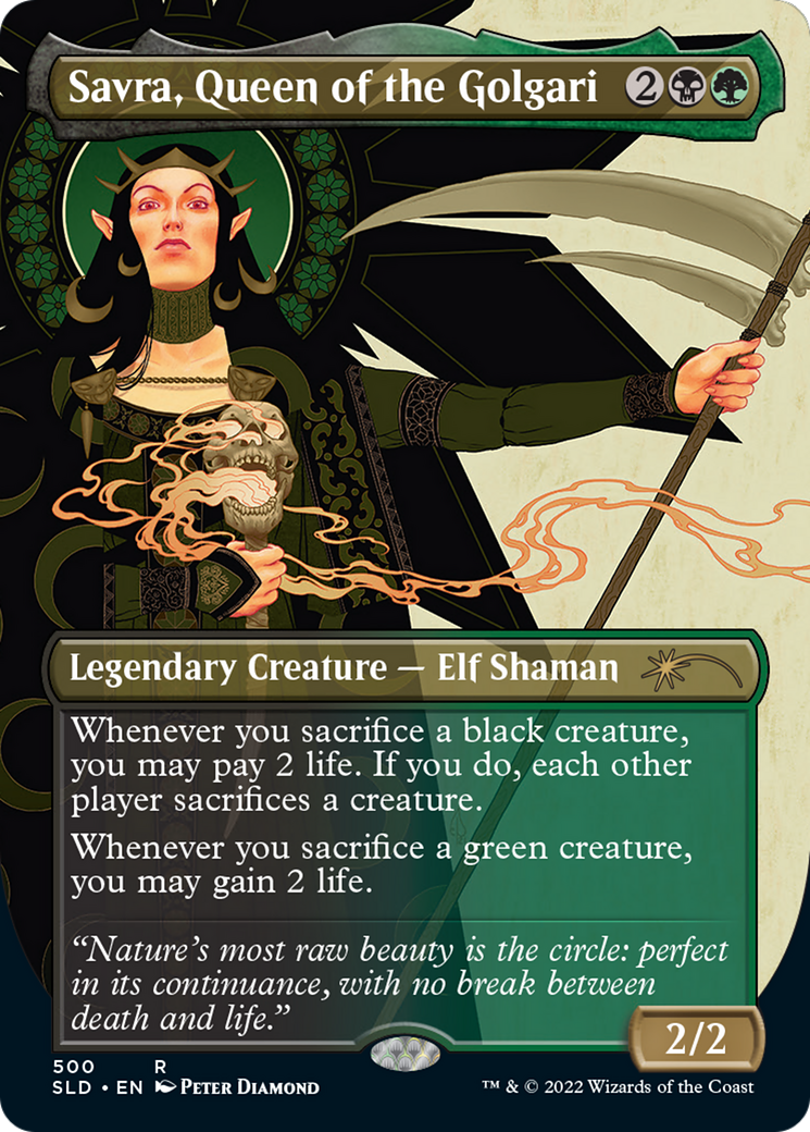 Savra, Queen of the Golgari (Borderless) [Secret Lair Drop Series] - Trinity Hobby