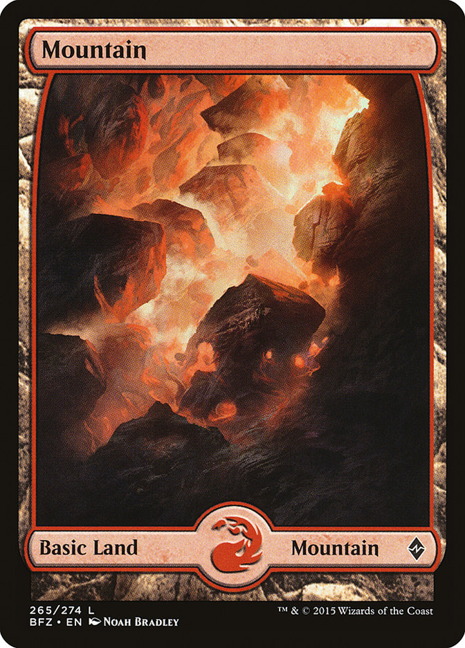 Mountain (265) (Full Art) [Battle for Zendikar] - Trinity Hobby