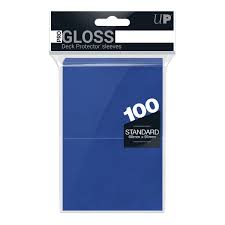 100ct Pro-Gloss BLUE Standard Deck Protectors - Trinity Hobby