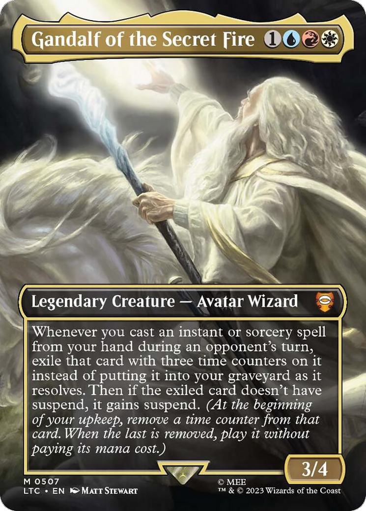 Gandalf of the Secret Fire (Borderless) [The Lord of the Rings: Tales of Middle-Earth Commander] - Trinity Hobby