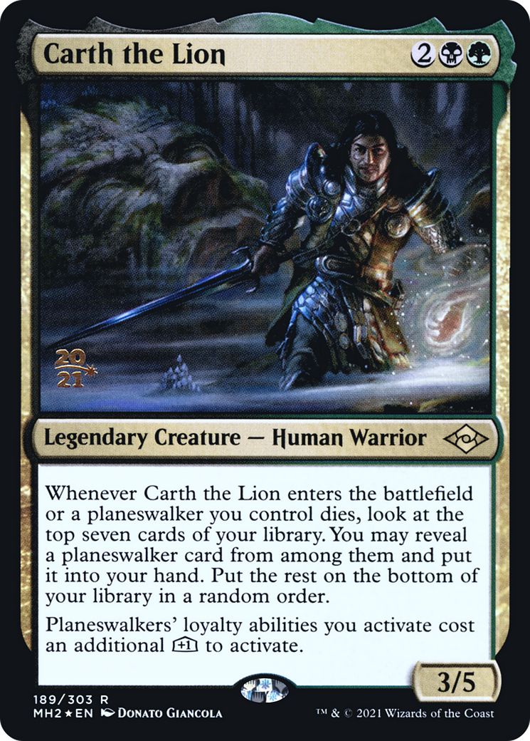 Carth the Lion [Modern Horizons 2 Prerelease Promos] - Trinity Hobby