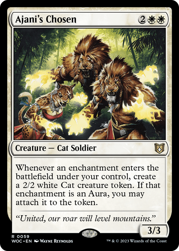 Ajani's Chosen [Wilds of Eldraine Commander] - Trinity Hobby