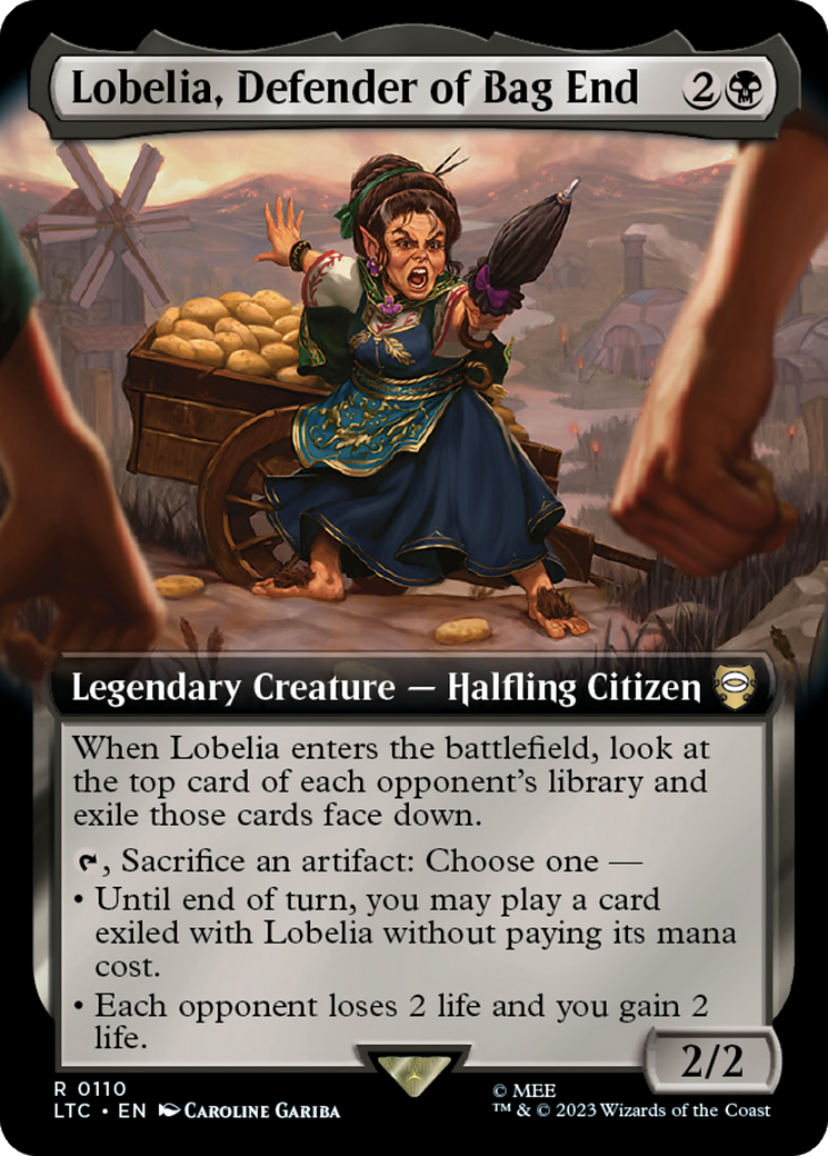 Lobelia, Defender of Bag End (Extended Art) [The Lord of the Rings: Tales of Middle-Earth Commander] - Trinity Hobby