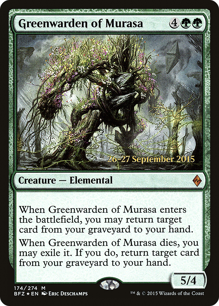 Gardien vert de Murasa [Promos d'Avant-première de La Bataille de Zendikar] 