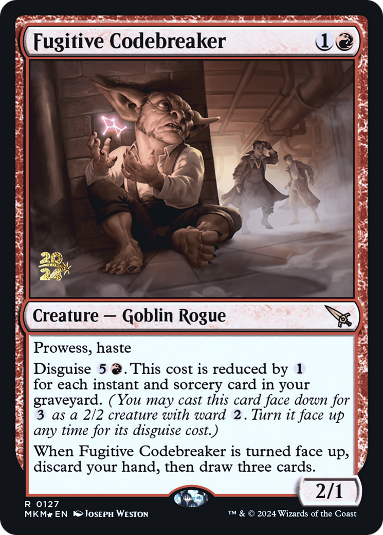 Fugitive Codebreaker [Murders at Karlov Manor Prerelease Promos] - Trinity Hobby