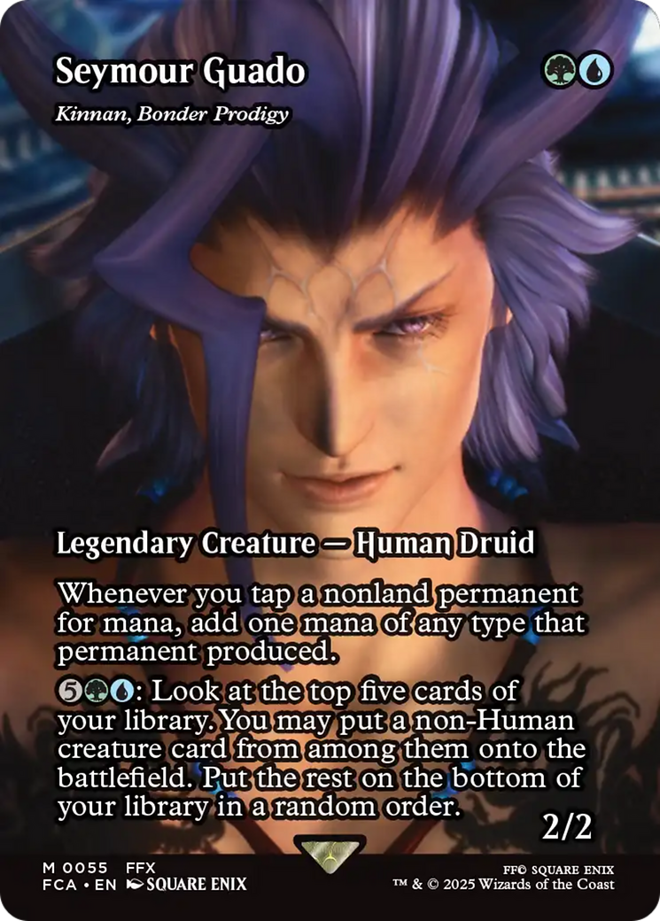 Kinnan, Bonder Prodigy  [Foil]  (FCA-055) - [FINAL FANTASY: Through the Ages] / Seymour Guado (Borderless) - Trinity Hobby