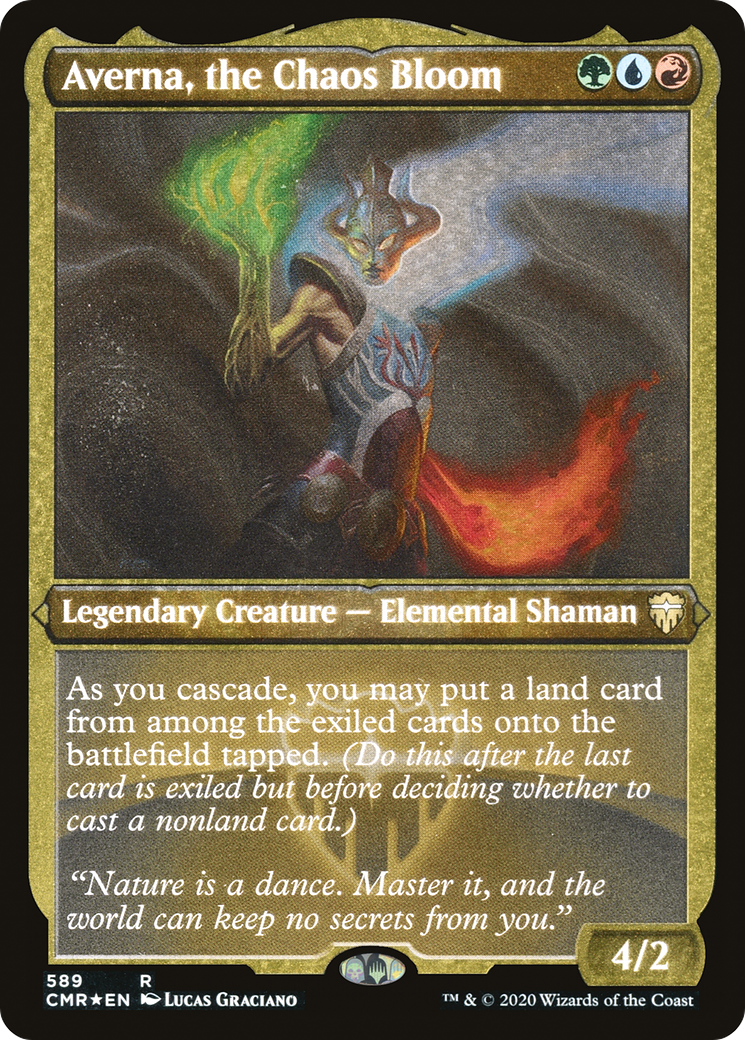 Averna, the Chaos Bloom (Etched) [Commander Legends] - Trinity Hobby