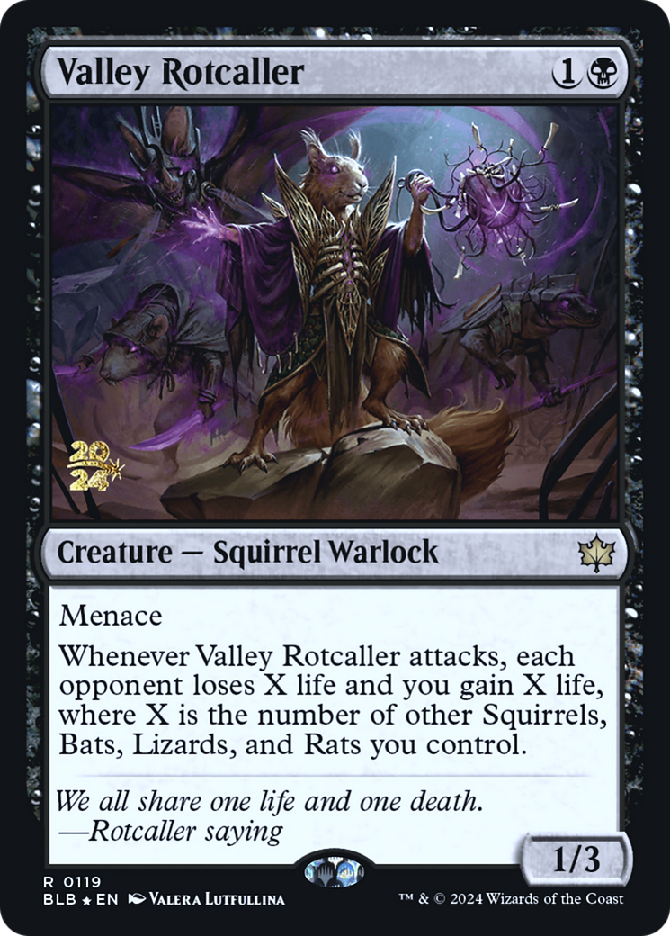Valley Rotcaller [Bloomburrow Prerelease Promos] - Trinity Hobby