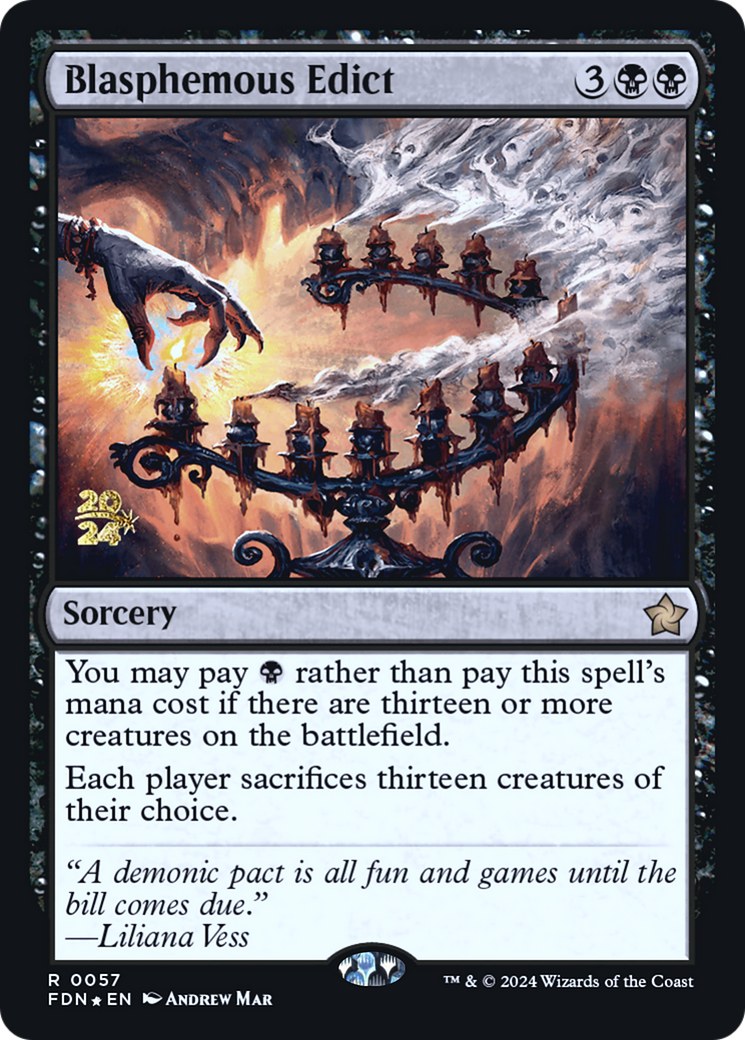 Blasphemous Edict [Foundations Prerelease Promos] - Trinity Hobby