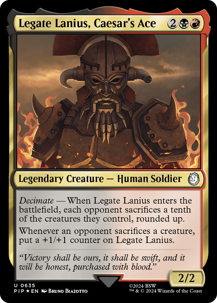 Legate Lanius, Caesar's Ace (Surge Foil) [Fallout] - Trinity Hobby