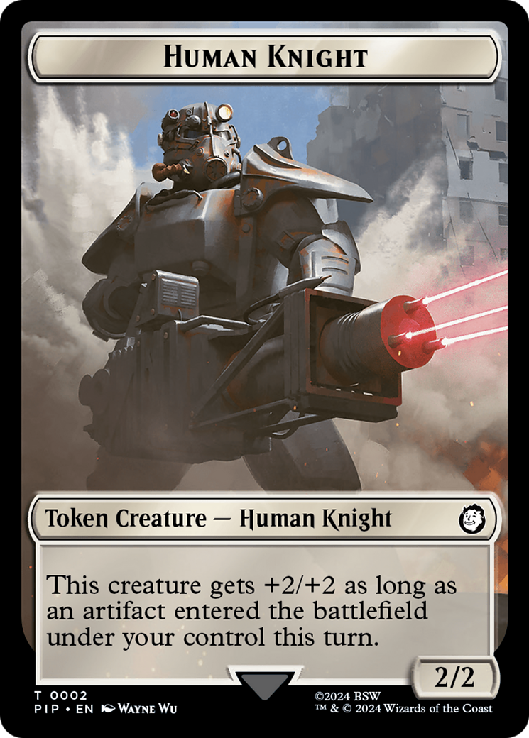 Junk // Human Knight Double-Sided Token [Fallout Tokens] - Trinity Hobby
