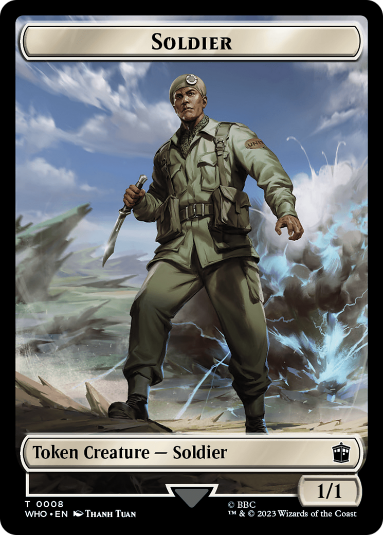 Soldier // Food (0027) Double-Sided Token [Doctor Who Tokens] - Trinity Hobby