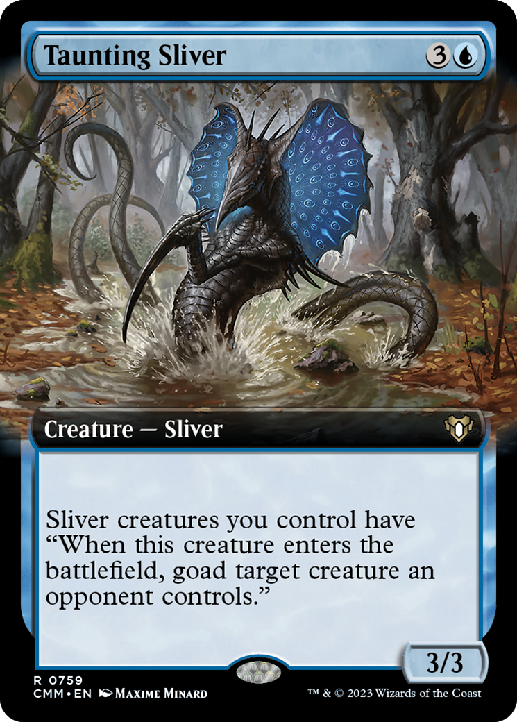 Taunting Sliver (Extended Art) [Commander Masters] - Trinity Hobby
