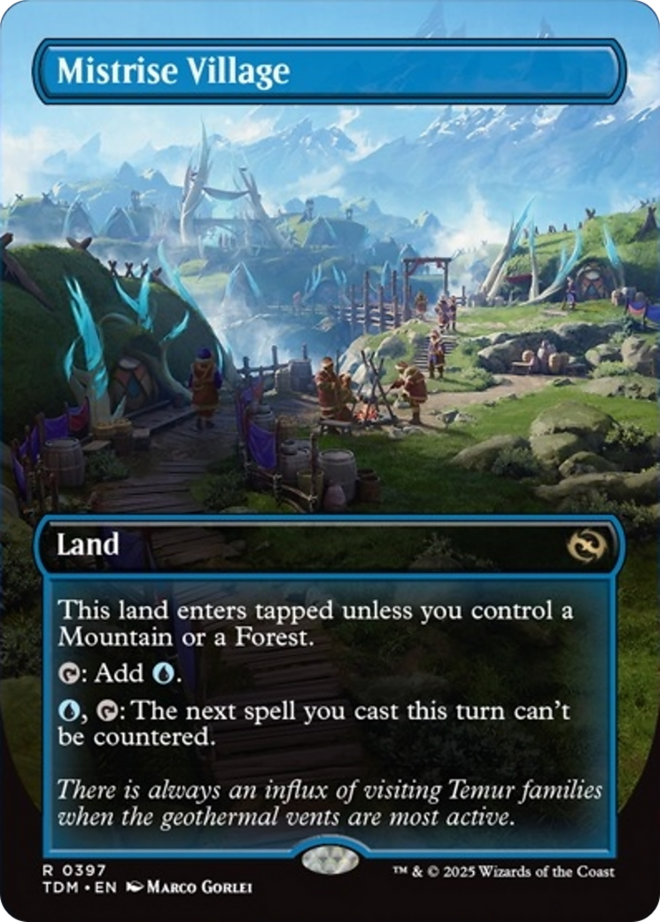 Mistrise Village  (TDM-397) - [Tarkir: Dragonstorm] (Borderless) - Trinity Hobby