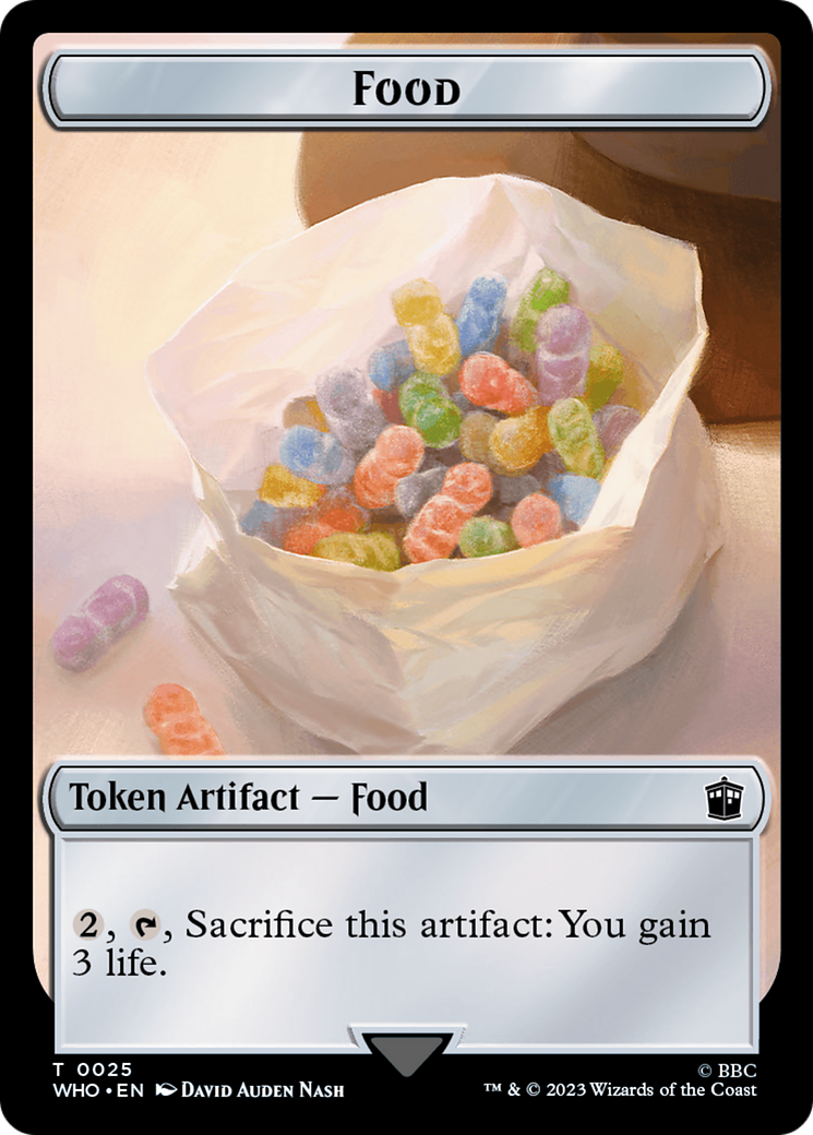 Soldier // Food (0025) Double-Sided Token [Doctor Who Tokens] - Trinity Hobby