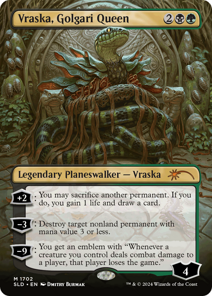 Vraska, Golgari Queen  [Foil]  (SLD-1702) - [Secret Lair Drop] (Borderless) - Trinity Hobby