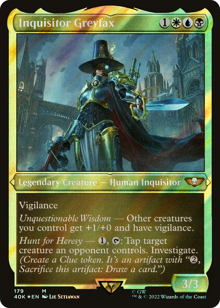 Inquisiteur Greyfax (Display Commander) (Surge Foil) [Warhammer 40,000] 