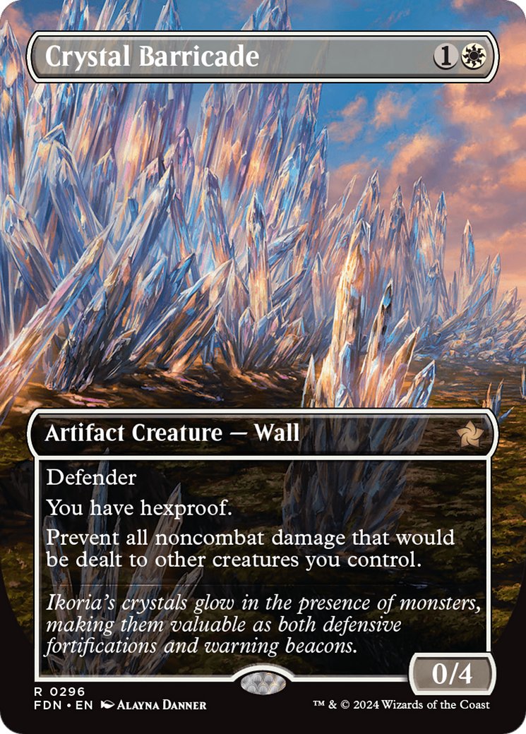 Crystal Barricade (Borderless) [Foundations] - Trinity Hobby