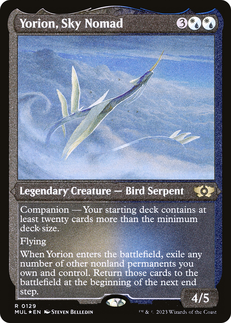 Yorion, Sky Nomad (Foil Etched)  [Foil]  (MUL-129) - [Multiverse Legends]: (companion) - Trinity Hobby