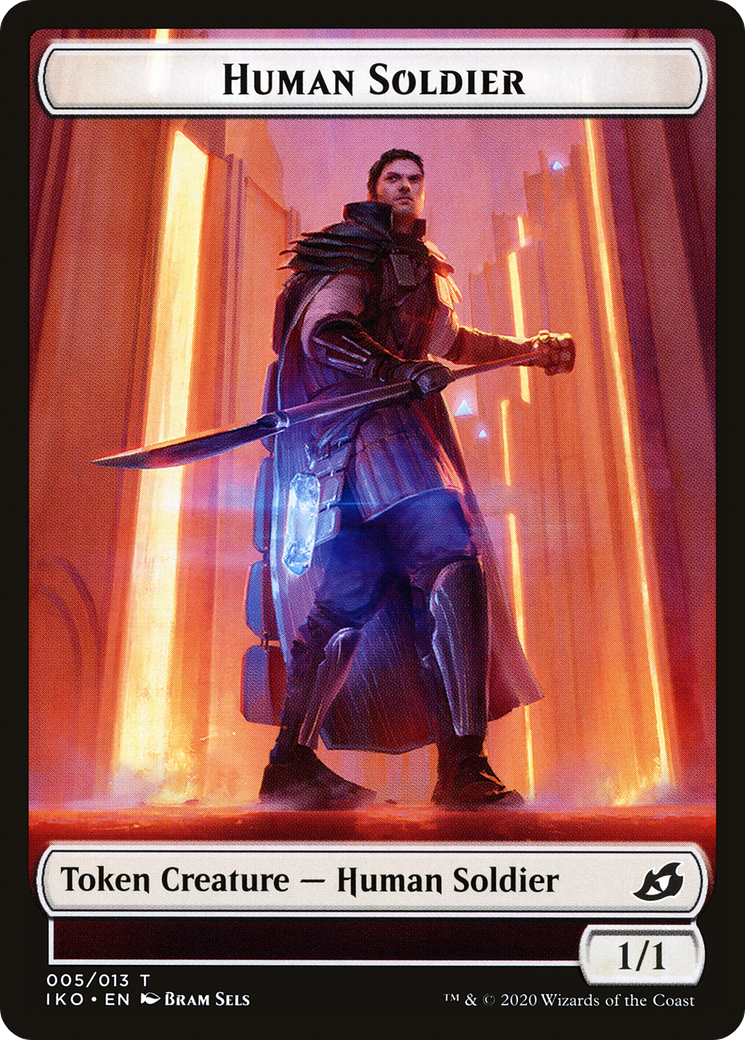 Human Soldier  [Foil]  (IKO-005) - [Ikoria: Lair of Behemoths Tokens] - Trinity Hobby