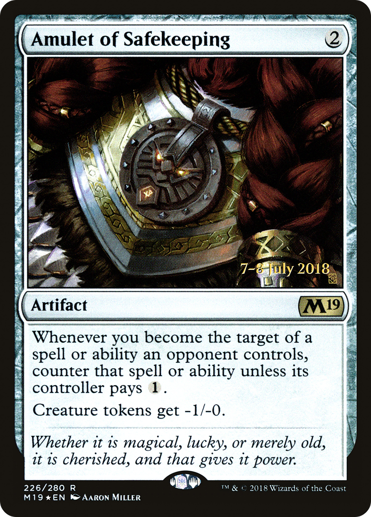 Amulet of Safekeeping [Core Set 2019 Prerelease Promos] - Trinity Hobby