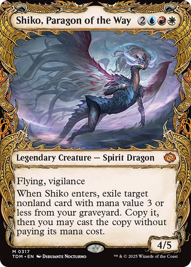 Shiko, Paragon of the Way  (TDM-317) - [Tarkir: Dragonstorm]: (Showcase) - Trinity Hobby