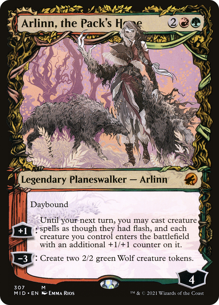 Arlinn, the Pack's Hope // Arlinn, the Moon's Fury (Showcase Equinox) [Innistrad: Midnight Hunt] - Trinity Hobby