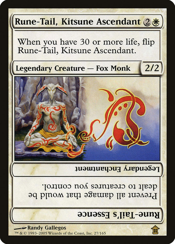 Rune-Tail, Kitsune Ascendant // Rune-Tail's Essence [Saviors of Kamigawa] - Trinity Hobby