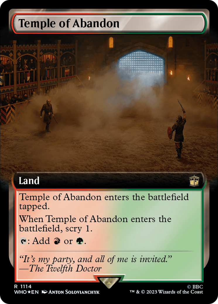 Temple of Abandon (Extended Art) (Surge Foil) [Doctor Who] - Trinity Hobby