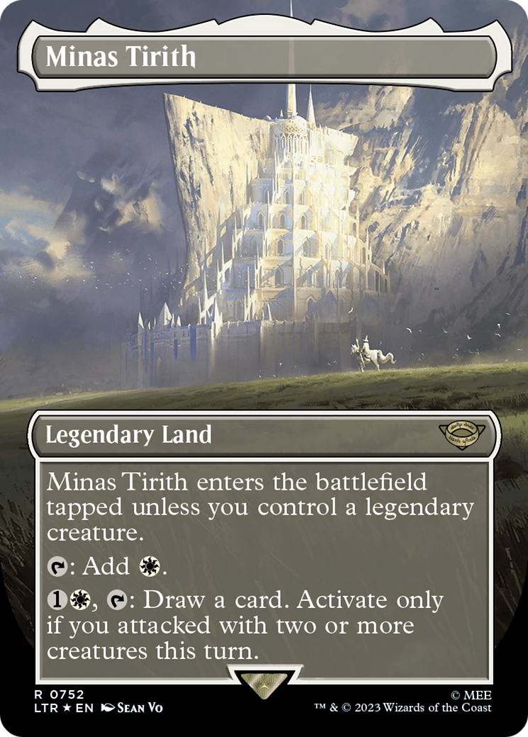 Minas Tirith (Borderless) (Surge Foil) [The Lord of the Rings: Tales of Middle-Earth] - Trinity Hobby
