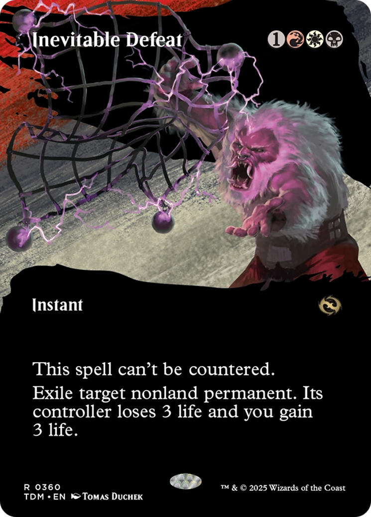 Inevitable Defeat  [Foil]  (TDM-360) - [Tarkir: Dragonstorm]: (Showcase) (Borderless)