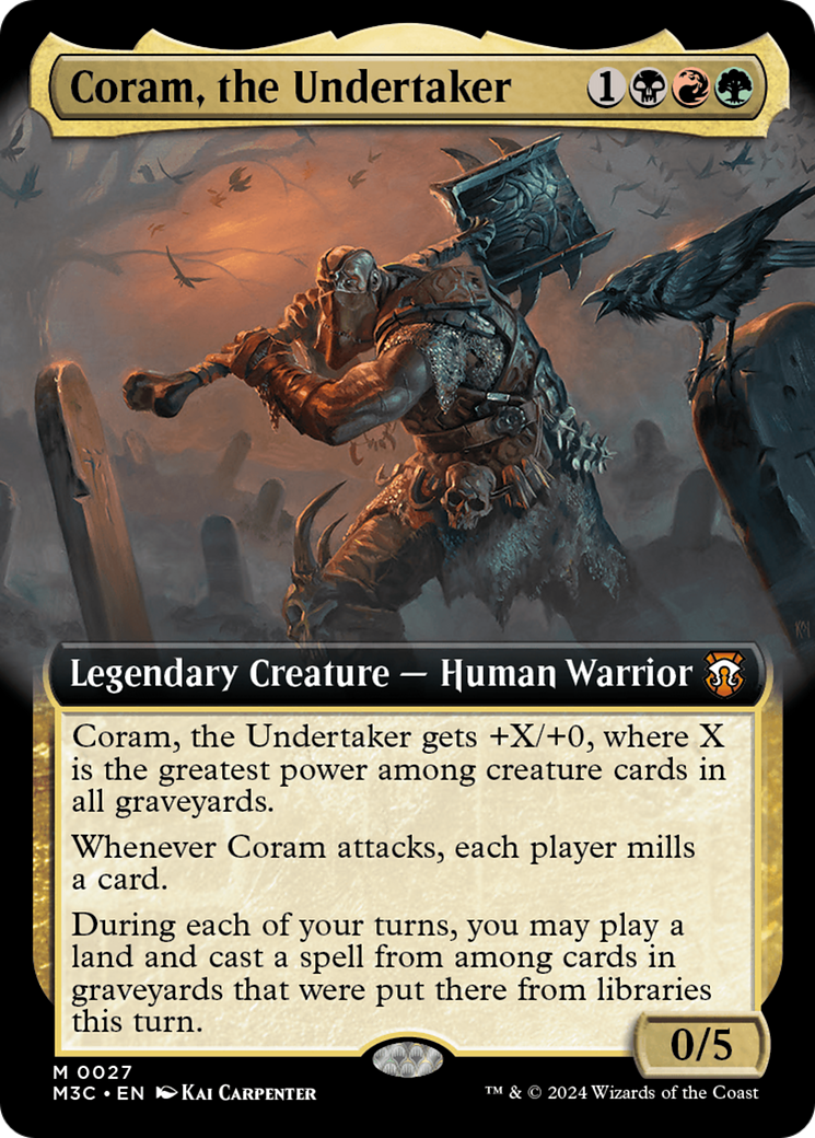 Coram, the Undertaker (Extended Art) [Modern Horizons 3 Commander] - Trinity Hobby