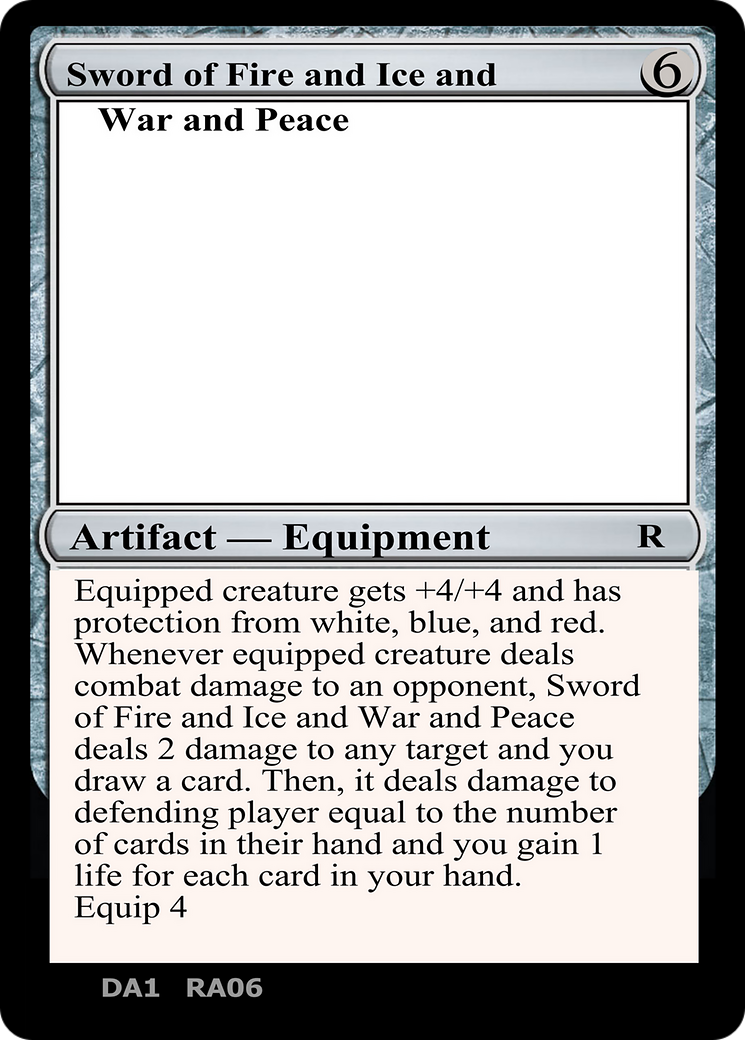 Épée de feu et de glace et Guerre et paix [Événement inconnu] 