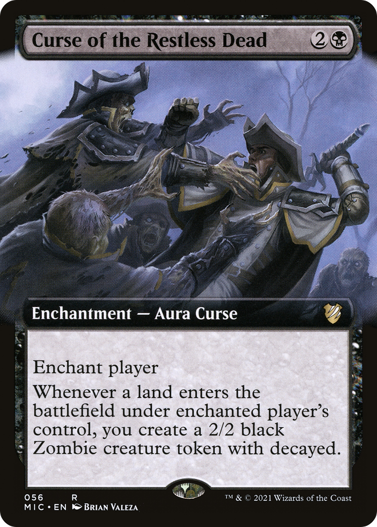 Curse of the Restless Dead (Extended Art) [Innistrad: Midnight Hunt Commander] - Trinity Hobby