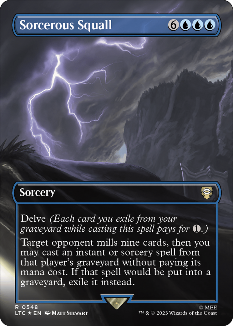 Sorcerous Squall (Borderless) (Surge Foil) [The Lord of the Rings: Tales of Middle-Earth Commander] - Trinity Hobby