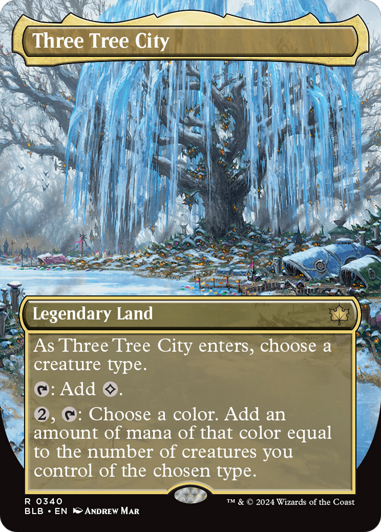 Three Tree City (Borderless) (0340) [Bloomburrow] - Trinity Hobby