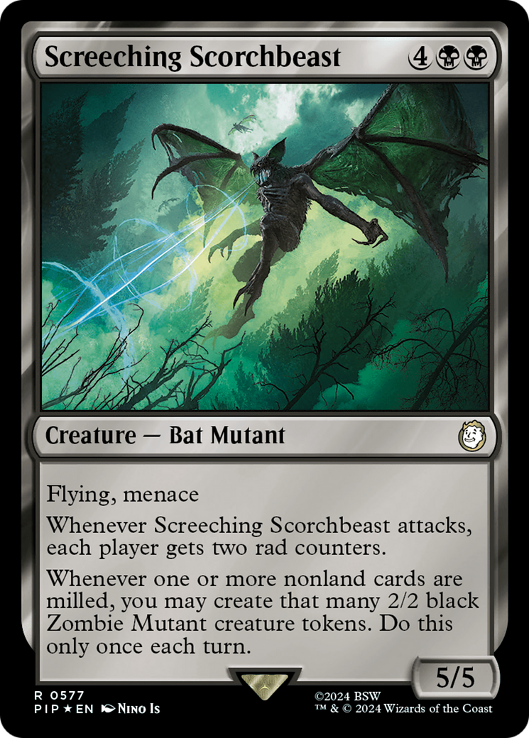 Screeching Scorchbeast (Surge Foil) [Fallout] - Trinity Hobby
