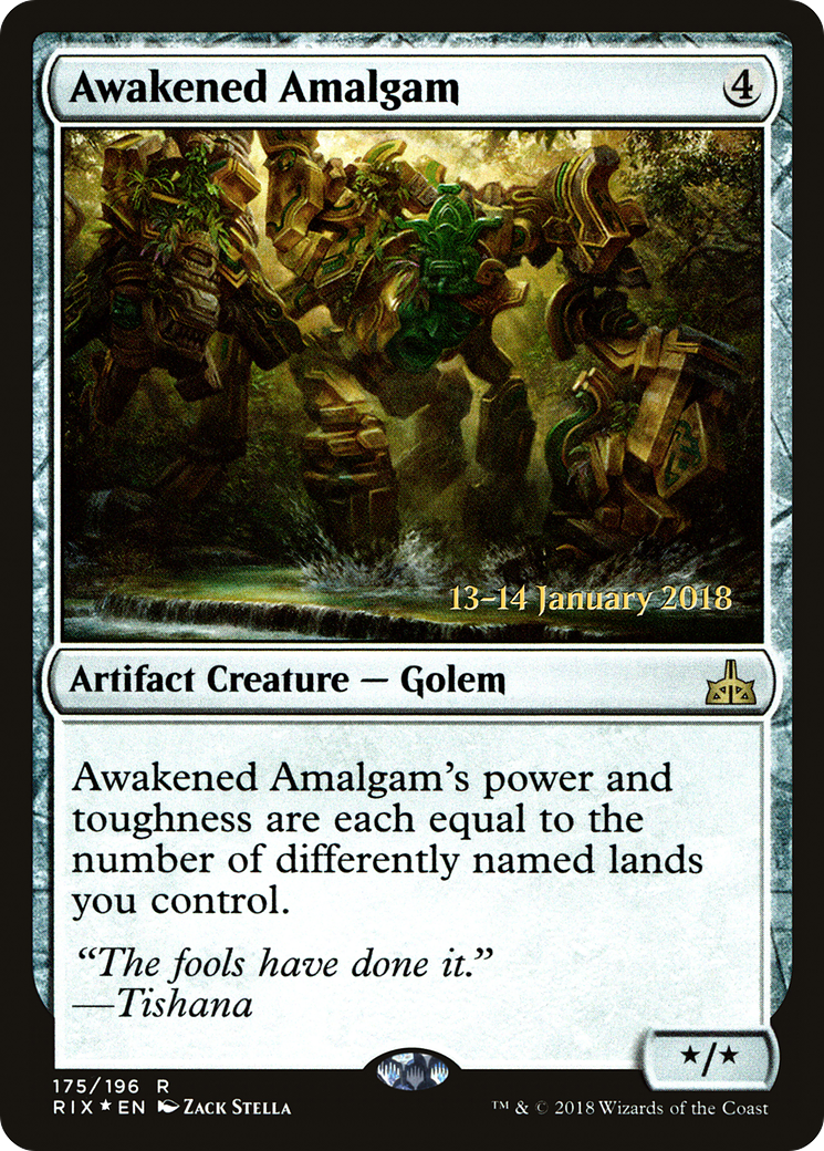 Awakened Amalgam [Rivals of Ixalan Prerelease Promos] - Trinity Hobby