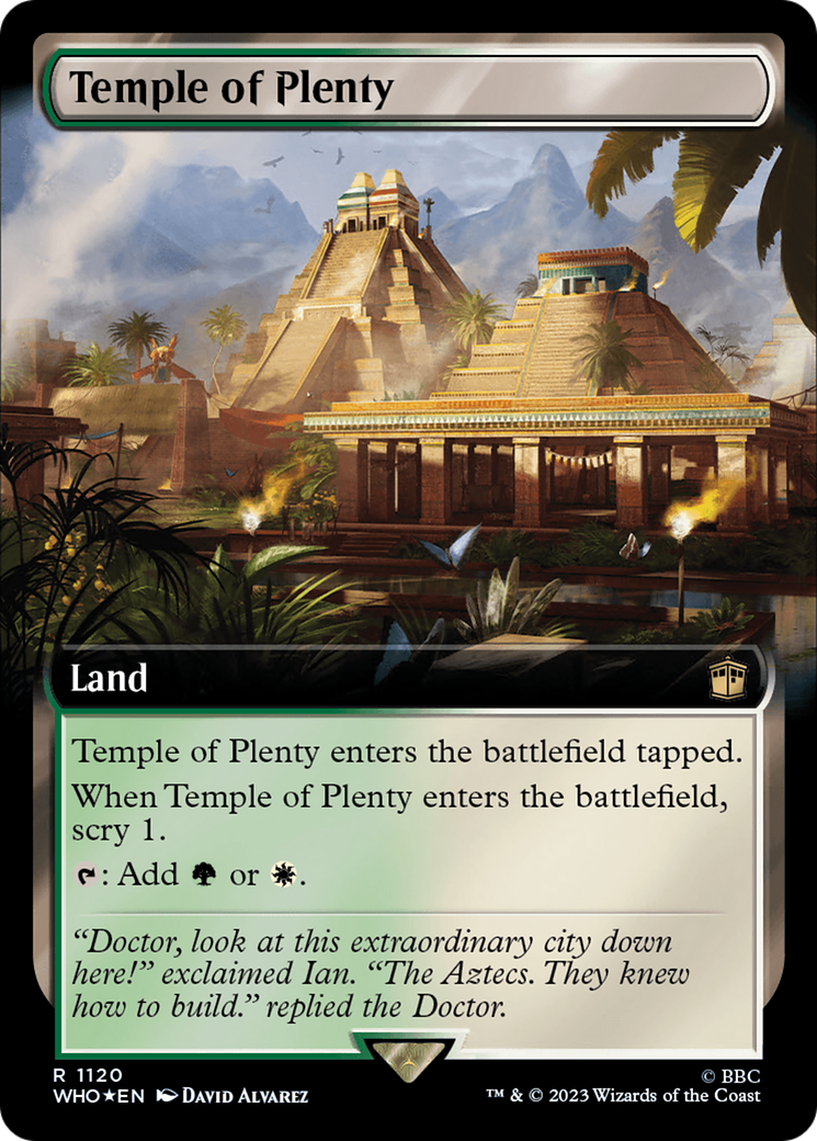 Temple of Plenty (Extended Art) (Surge Foil) [Doctor Who] - Trinity Hobby