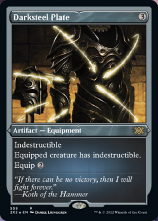 Darksteel Plate (Foil Etched) [Double Masters 2022] - Trinity Hobby