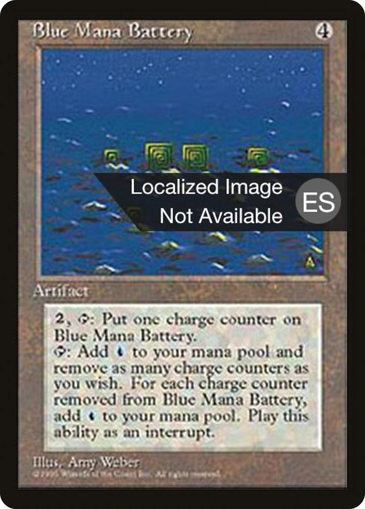 Blue Mana Battery [Fourth Edition (Foreign Black Border)] - Trinity Hobby