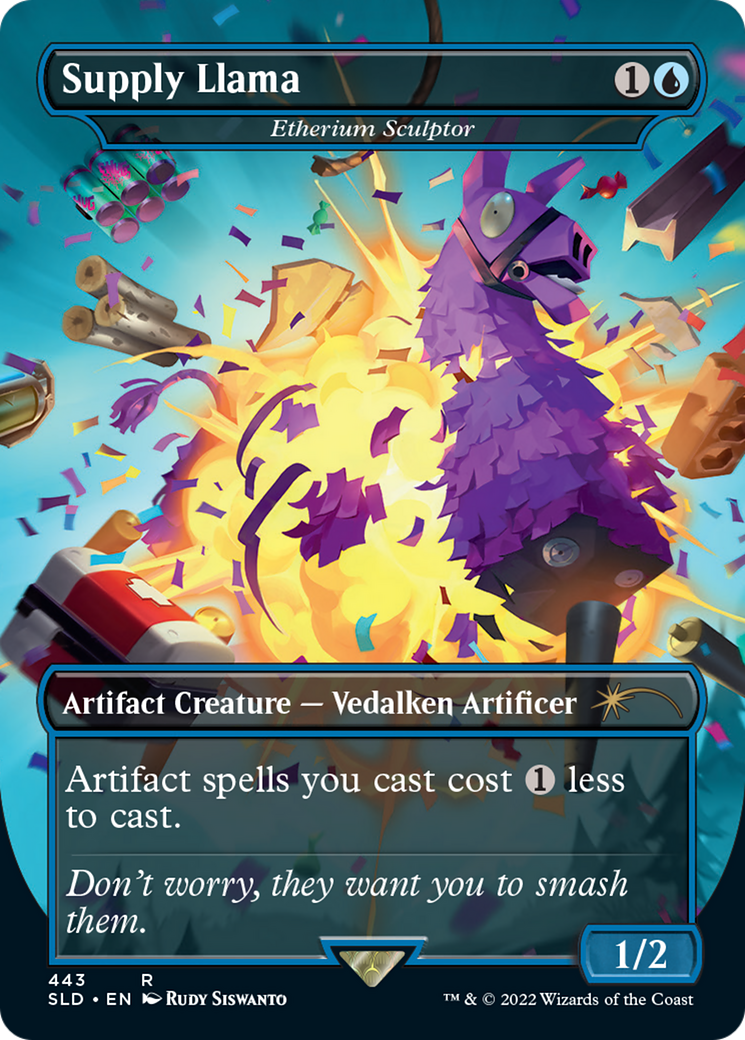 Etherium Sculptor  [Foil]  (SLD-443) - [Secret Lair Drop] / Supply Llama (Borderless) - Trinity Hobby