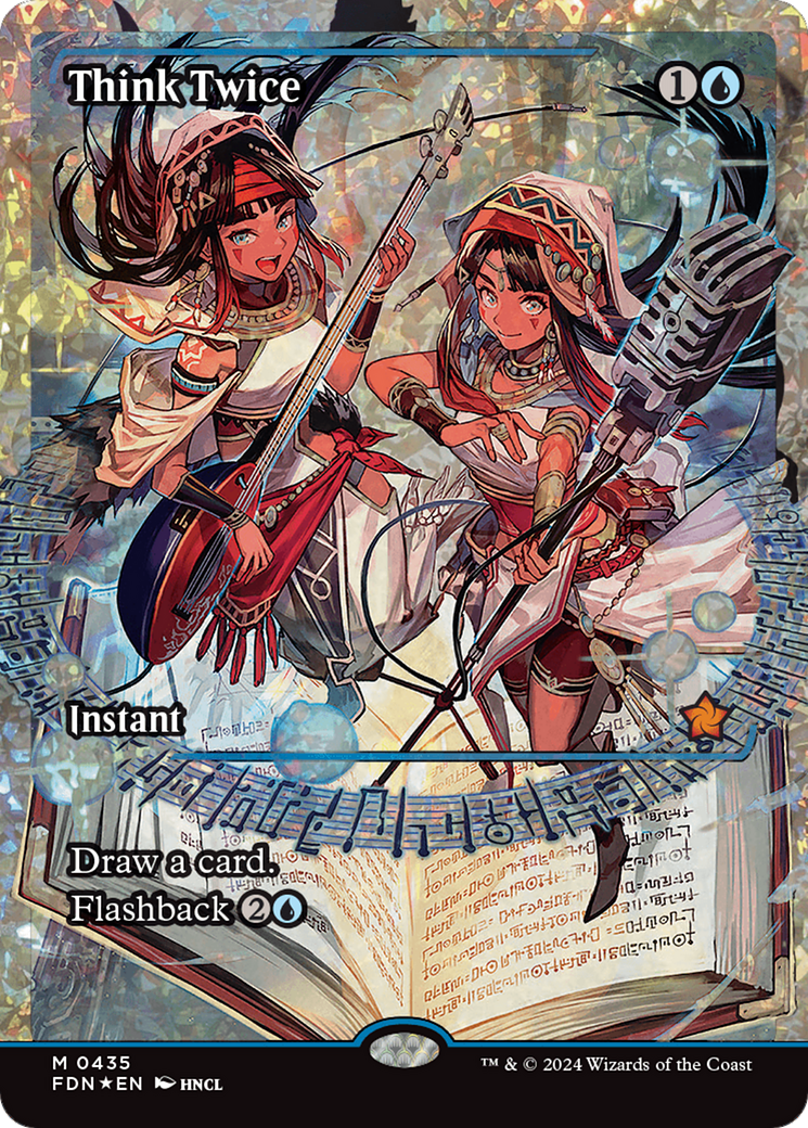 Think Twice (Showcase) (Fracture Foil) [Foundations] - Trinity Hobby
