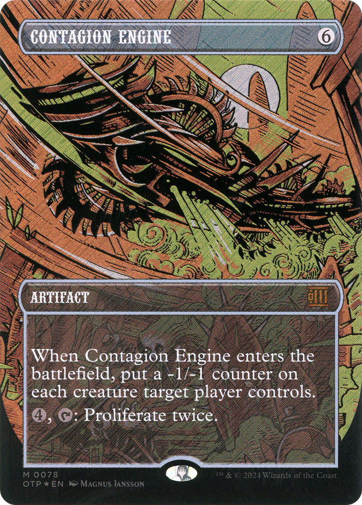 Contagion Engine (Textured Foil) [Outlaws of Thunder Junction: Breaking News] - Trinity Hobby