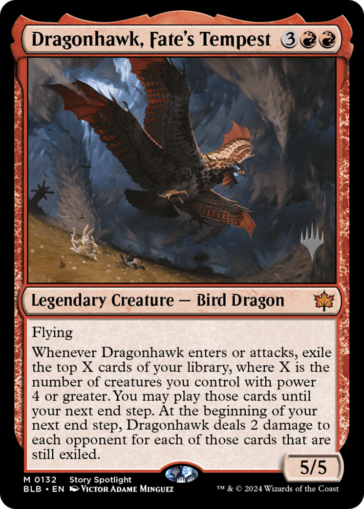 Dragonhawk, Fate's Tempest (Promo Pack) [Bloomburrow Promos] - Trinity Hobby